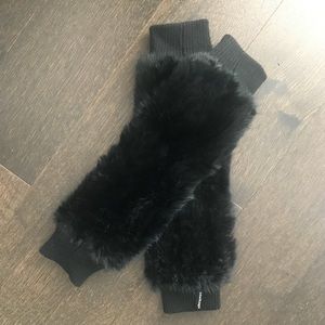 RARE New REAL fur Mackage Leg Warmers